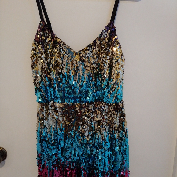 Fashion Nova Sequins Romper - Picture 1 of 4